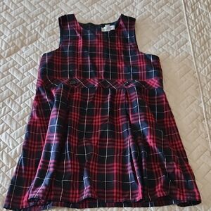 Lands End School Uniform Plaid Kids Jumper Dress
